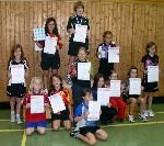 Siegerehrung der C-Schülerinnen, mit Sarah-Carina Grede auf Platz 3